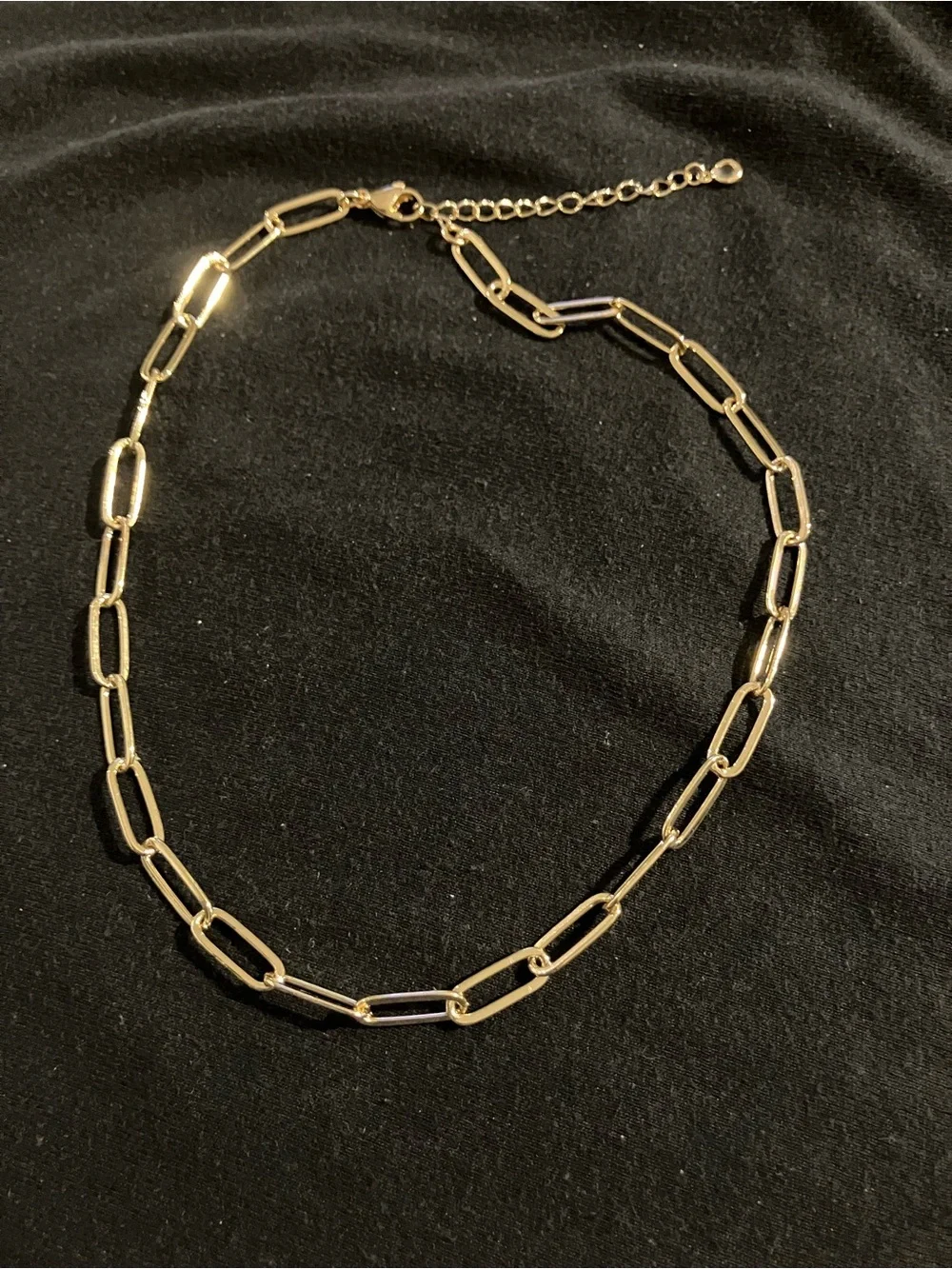 Gold Paperclip Link Necklace